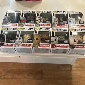 (10) Star Wars Funko pops
Star Wars